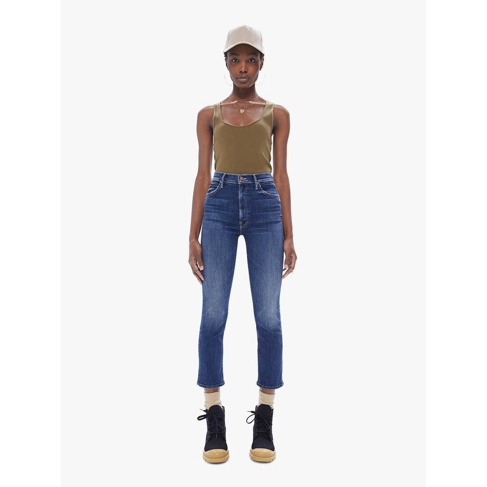 Mother The Swooner Rascal Ankle Fit Jeans Don't Mind Me Blue 25 Casual Denim